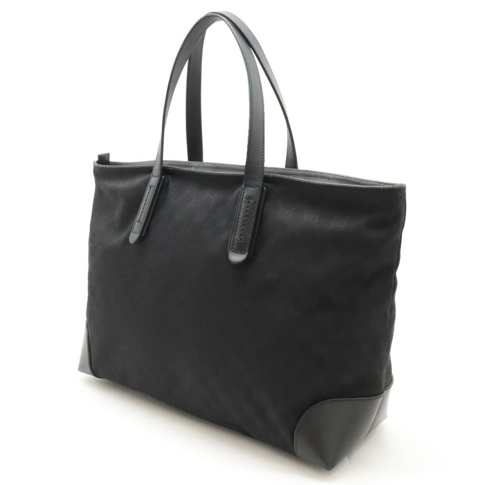 Gucci Bag Large Tote Leather Black GG